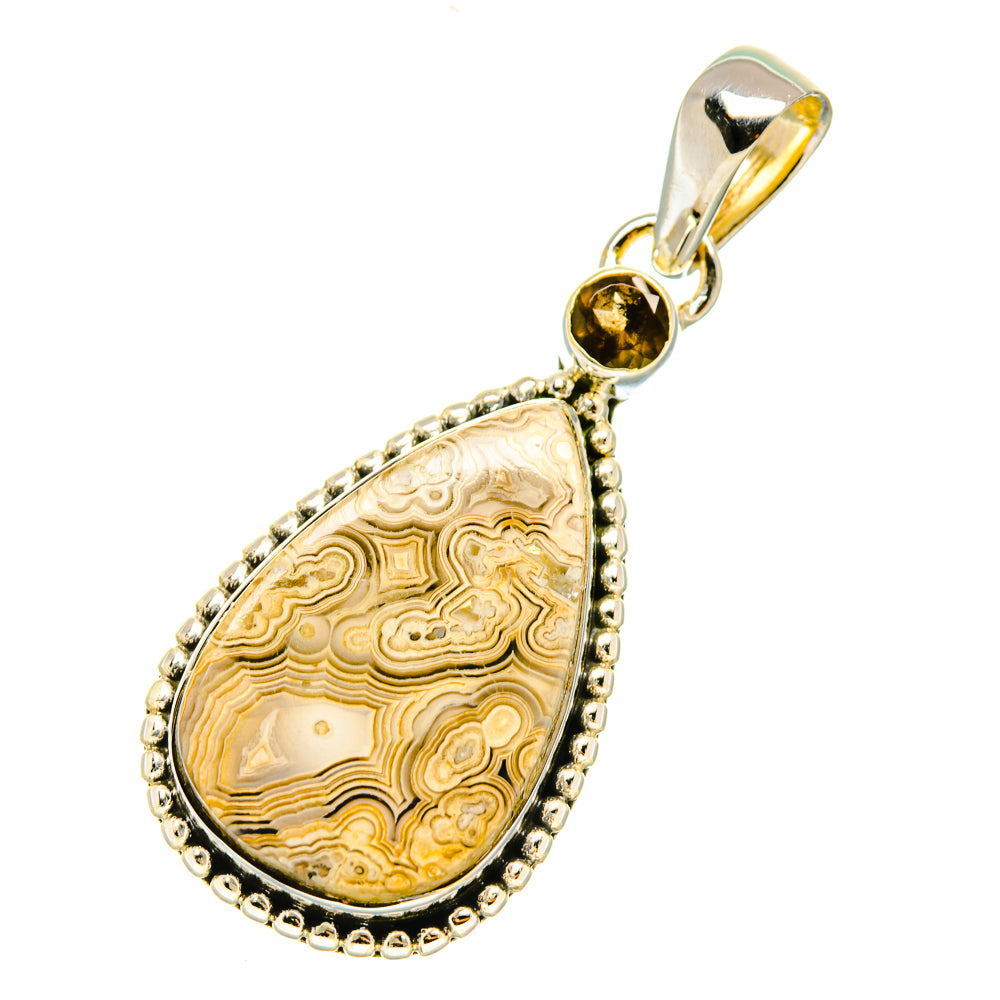 Laguna Lace Agate Pendants handcrafted by Ana Silver Co - PD5669