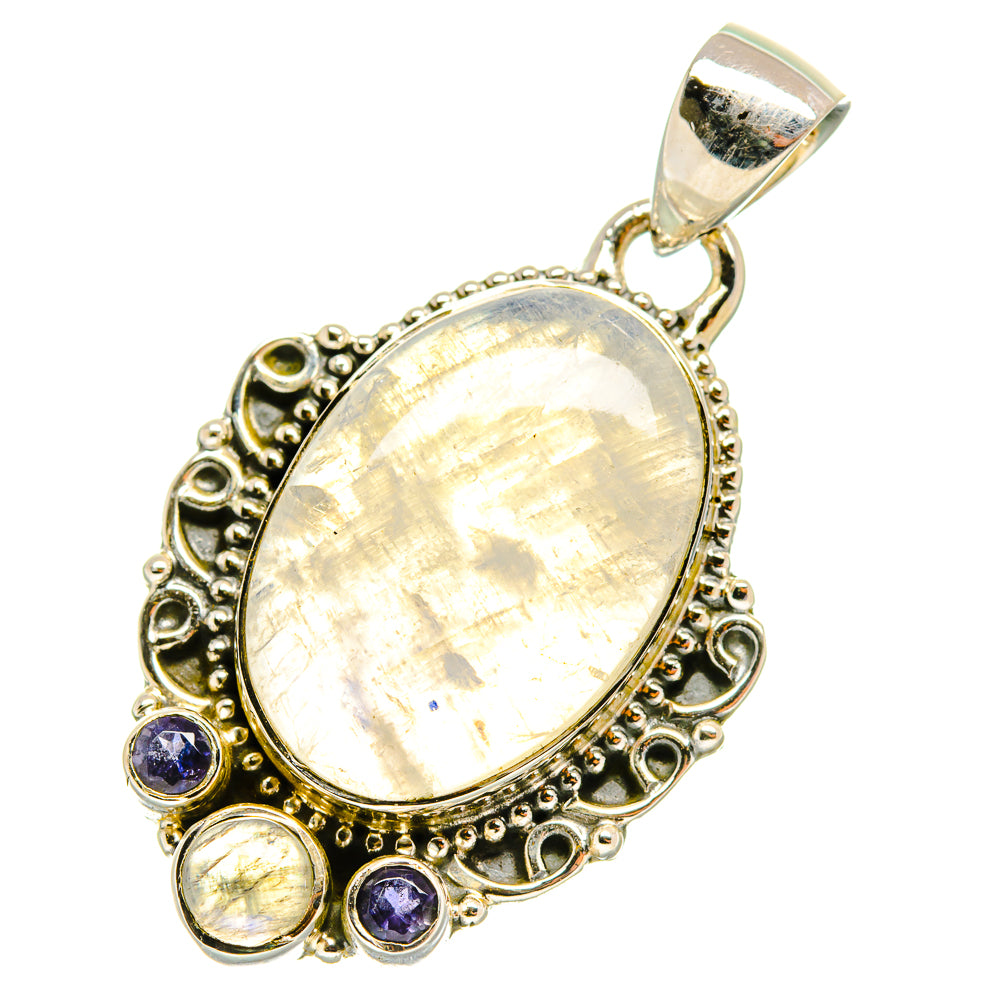 Rainbow Moonstone Pendants handcrafted by Ana Silver Co - PD5797