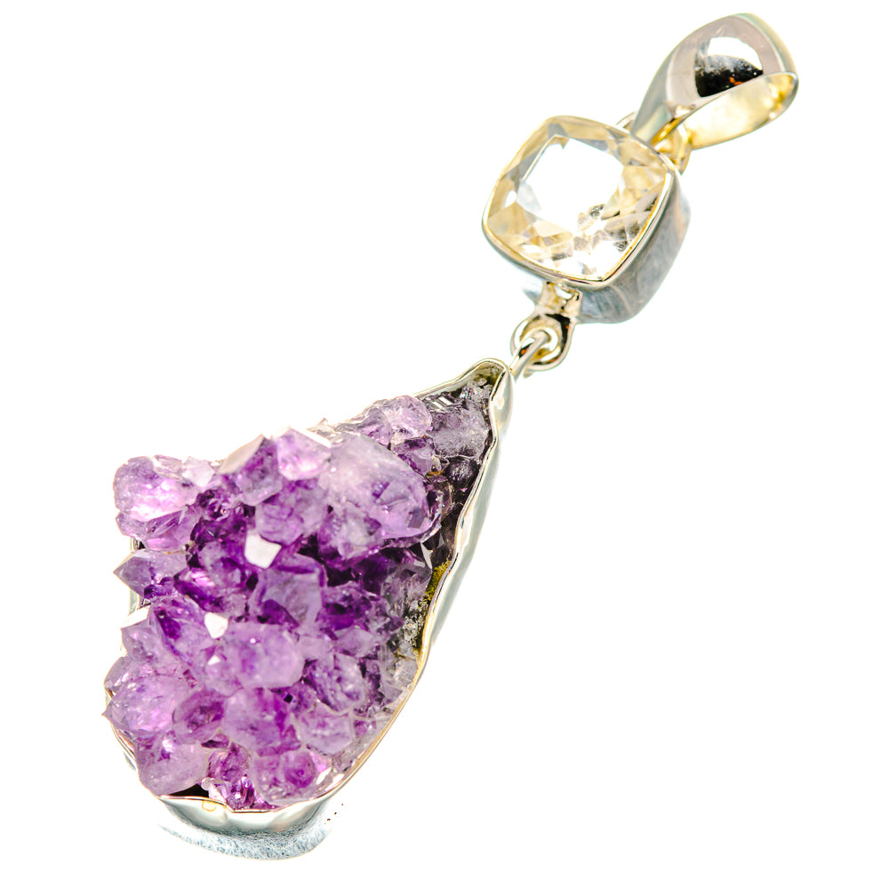 Amethyst Crystal Pendants handcrafted by Ana Silver Co - PD5892