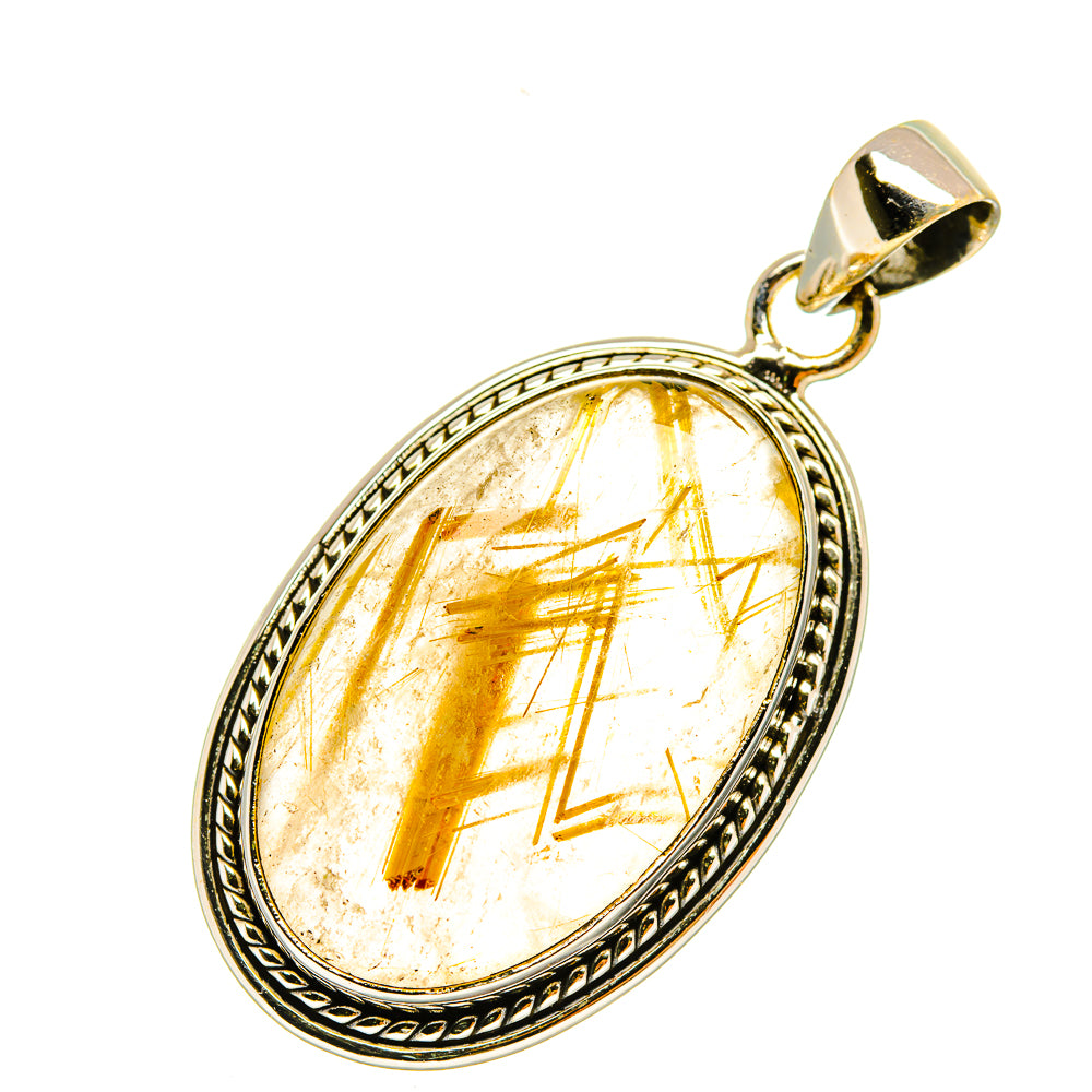 Rutilated Quartz Pendants handcrafted by Ana Silver Co - PD5966