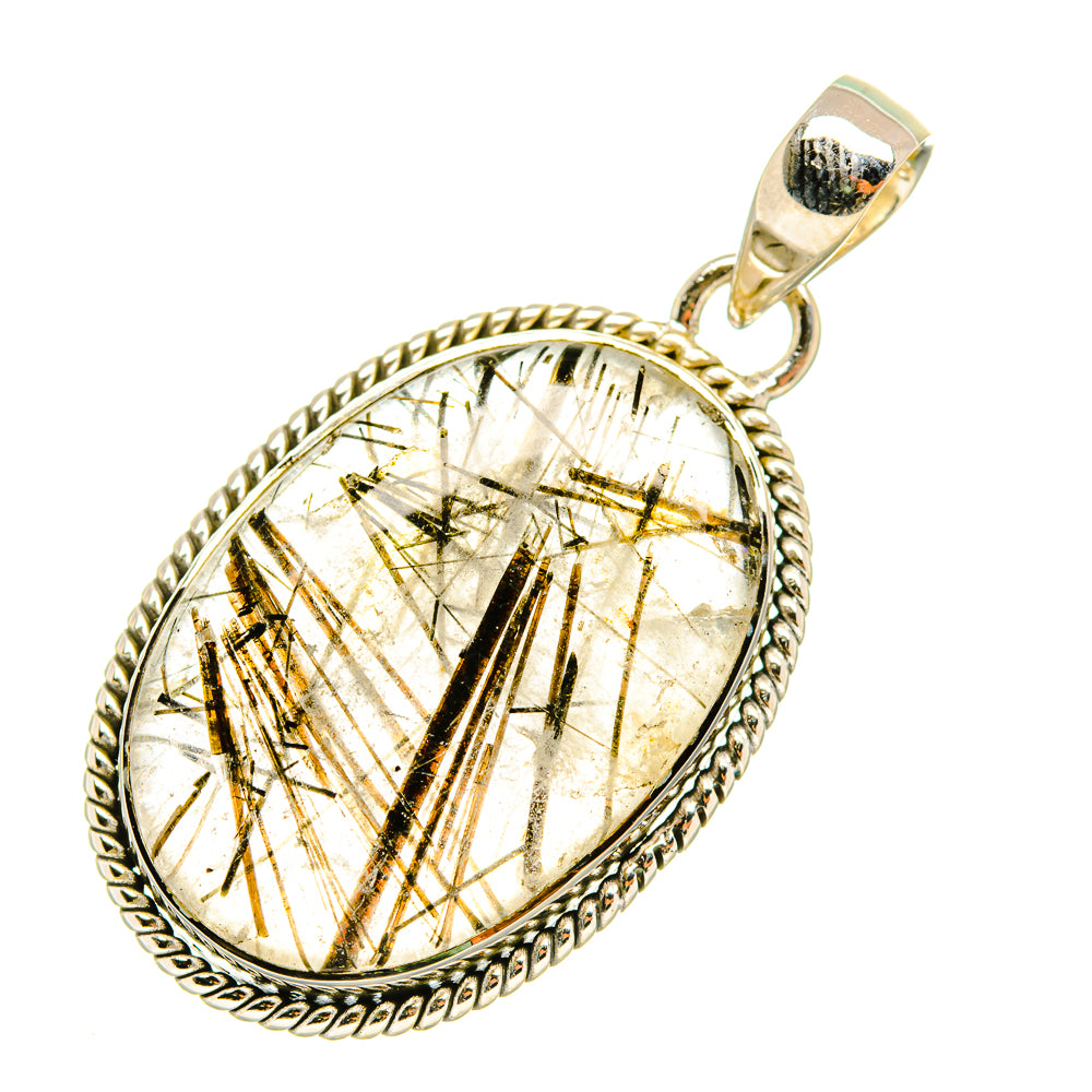 Tourmalinated Quartz Pendants handcrafted by Ana Silver Co - PD6094