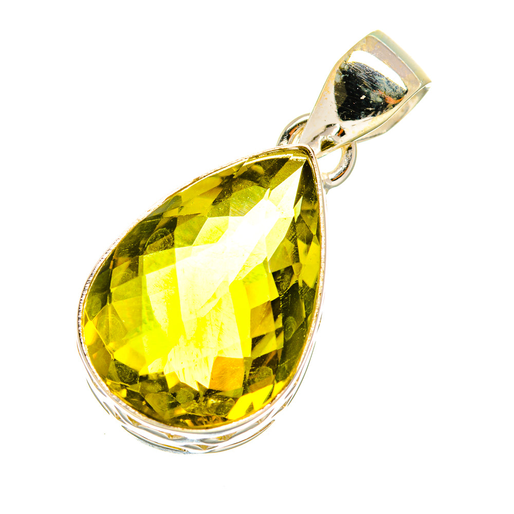 Olive Quartz Pendants handcrafted by Ana Silver Co - PD6114