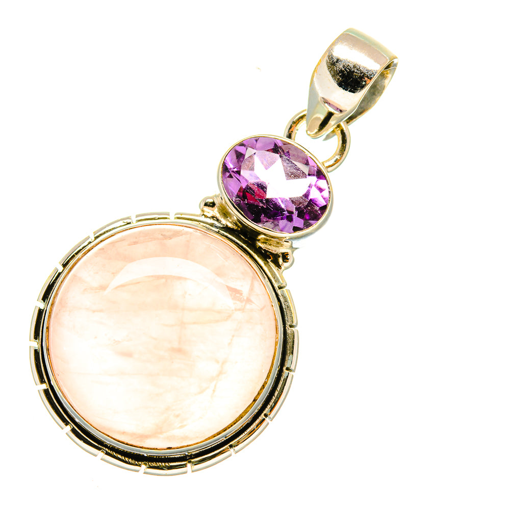 Rose Quartz Pendants handcrafted by Ana Silver Co - PD6178