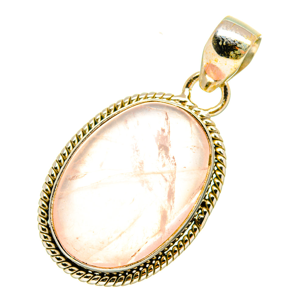 Rose Quartz Pendants handcrafted by Ana Silver Co - PD6179