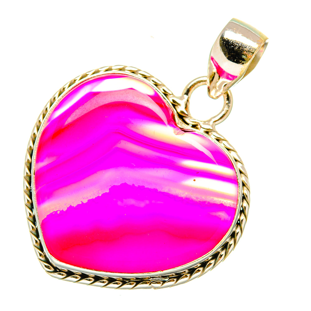 Pink Botswana Agate Pendants handcrafted by Ana Silver Co - PD6187