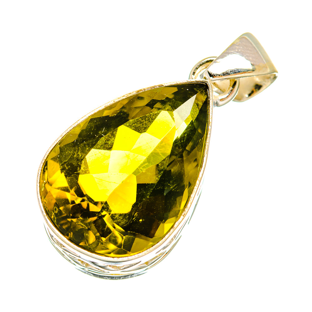 Olive Quartz Pendants handcrafted by Ana Silver Co - PD6312