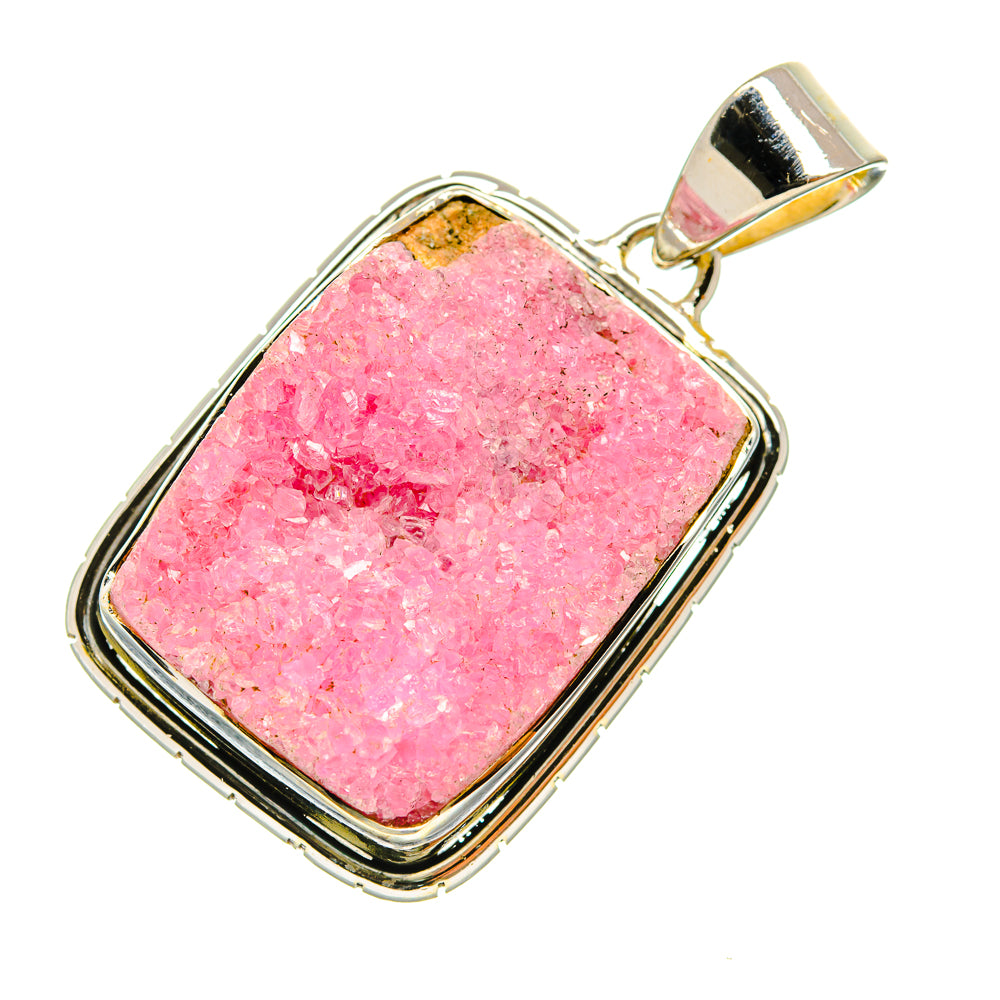 Cobalto Calcite Druzy Pendants handcrafted by Ana Silver Co - PD6615