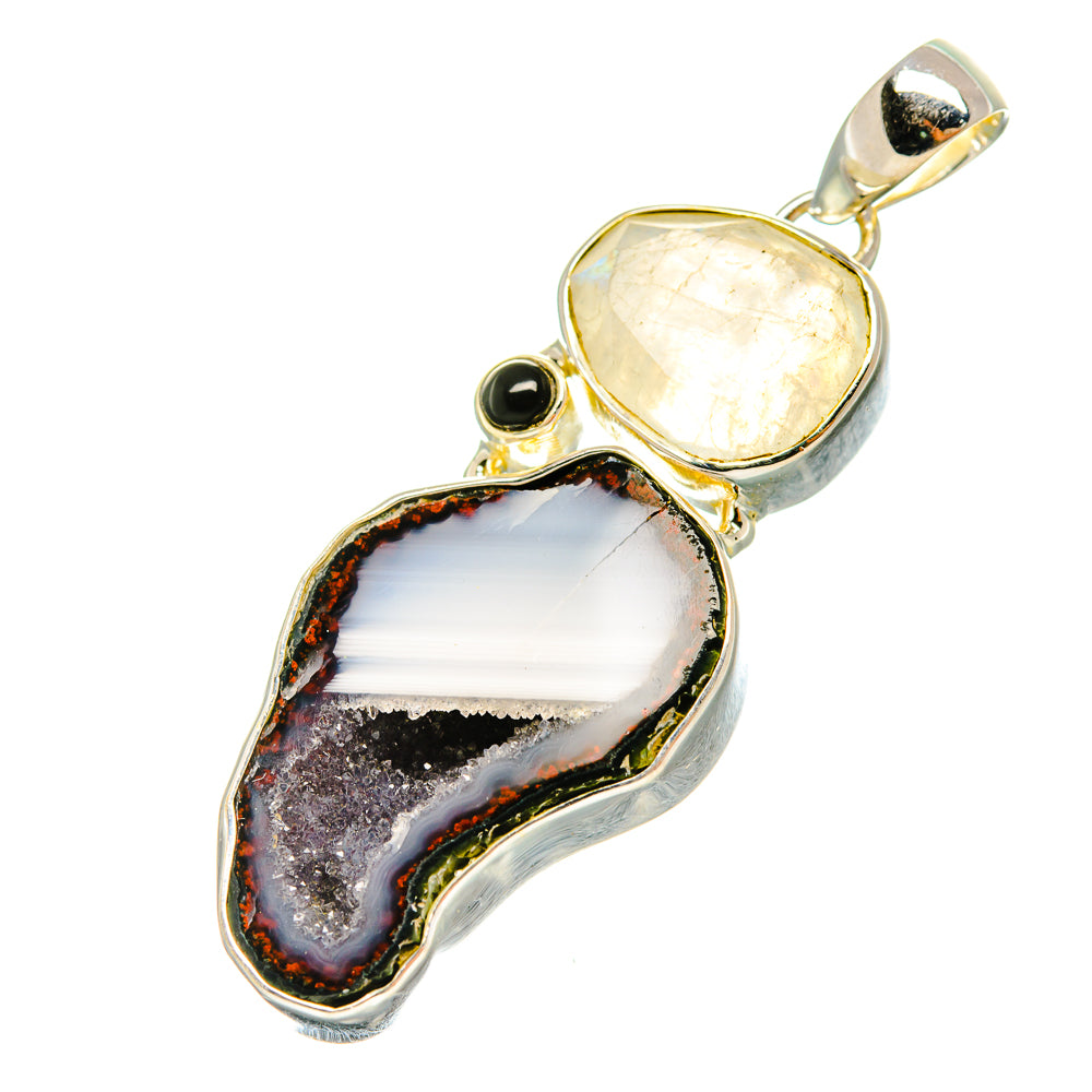 Coconut Geode Druzy Pendants handcrafted by Ana Silver Co - PD6721