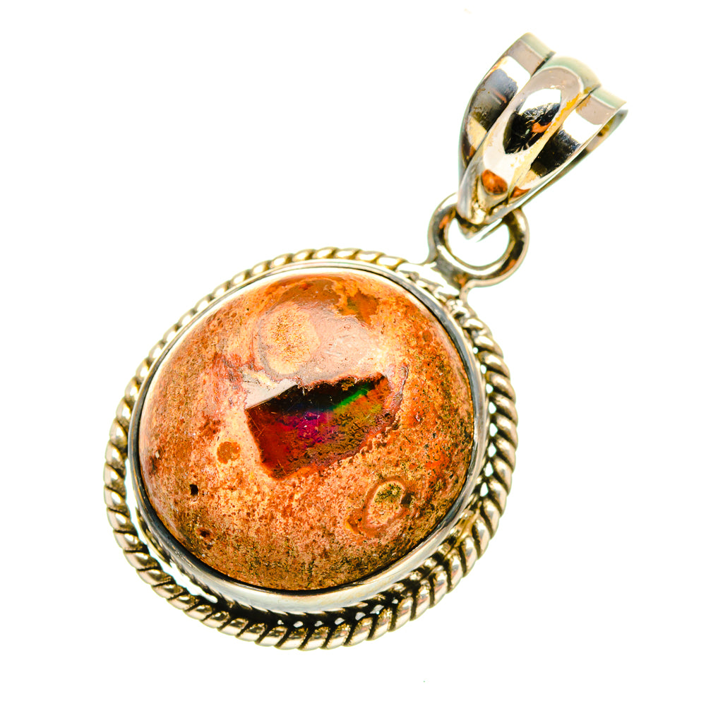 Mexican Fire Opal Pendants handcrafted by Ana Silver Co - PD6776