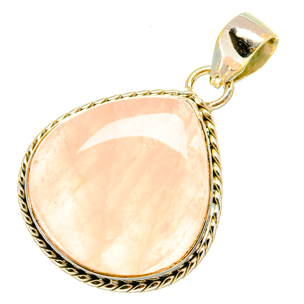 Rose Quartz Pendants handcrafted by Ana Silver Co - PD6788