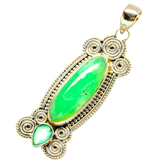 Chrysoprase Pendants handcrafted by Ana Silver Co - PD6818