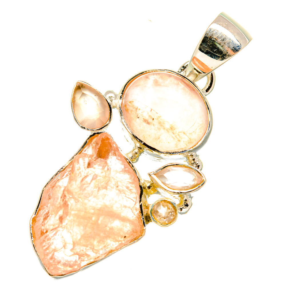 Rose Quartz Pendants handcrafted by Ana Silver Co - PD6827
