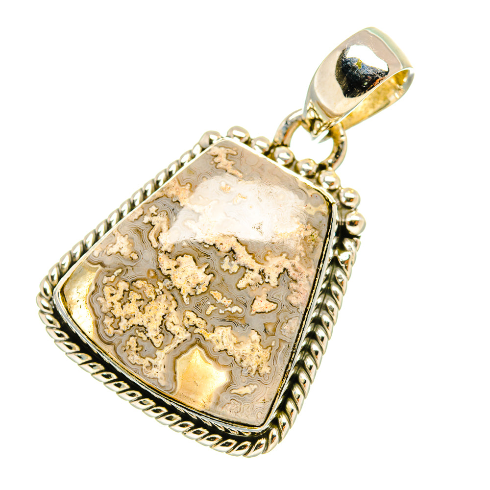 Laguna Lace Agate Pendants handcrafted by Ana Silver Co - PD6878