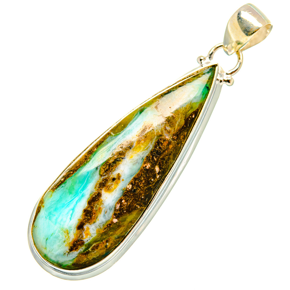 Peruvian Opal Pendants handcrafted by Ana Silver Co - PD6896