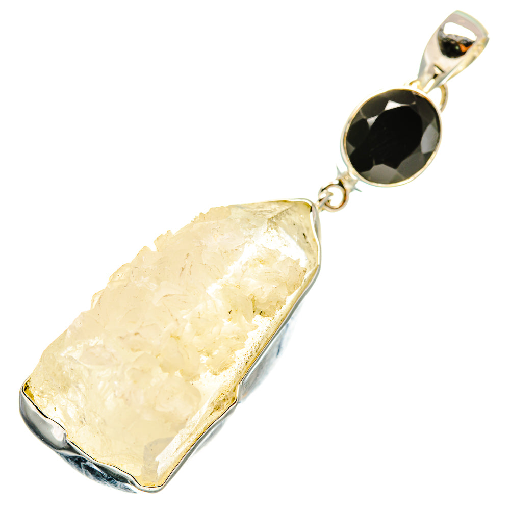 Herkimer Diamond, Black Onyx Pendants handcrafted by Ana Silver Co - PD6920