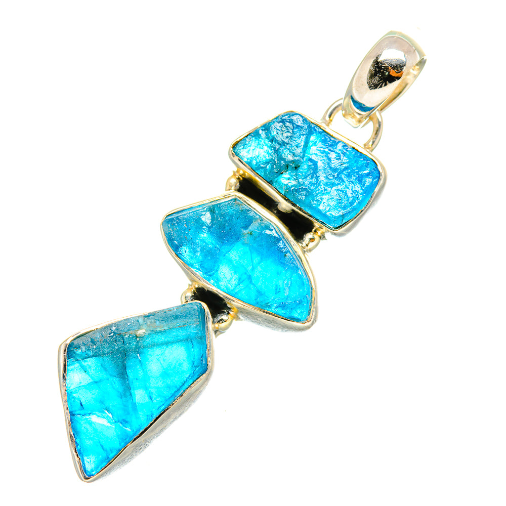 Blue Fluorite Pendants handcrafted by Ana Silver Co - PD7032