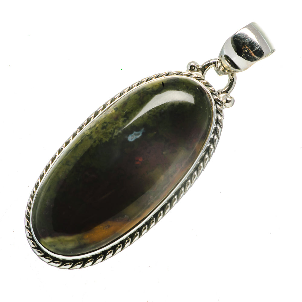 Indonesian Plume Agate Pendants handcrafted by Ana Silver Co - PD707871