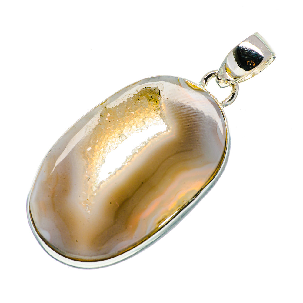 Coconut Geode Druzy Pendants handcrafted by Ana Silver Co - PD720385
