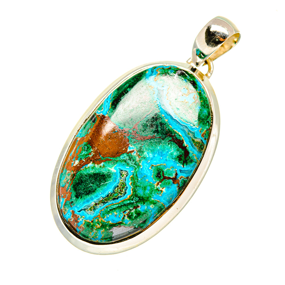Malachite In Chrysocolla Pendants handcrafted by Ana Silver Co - PD7226