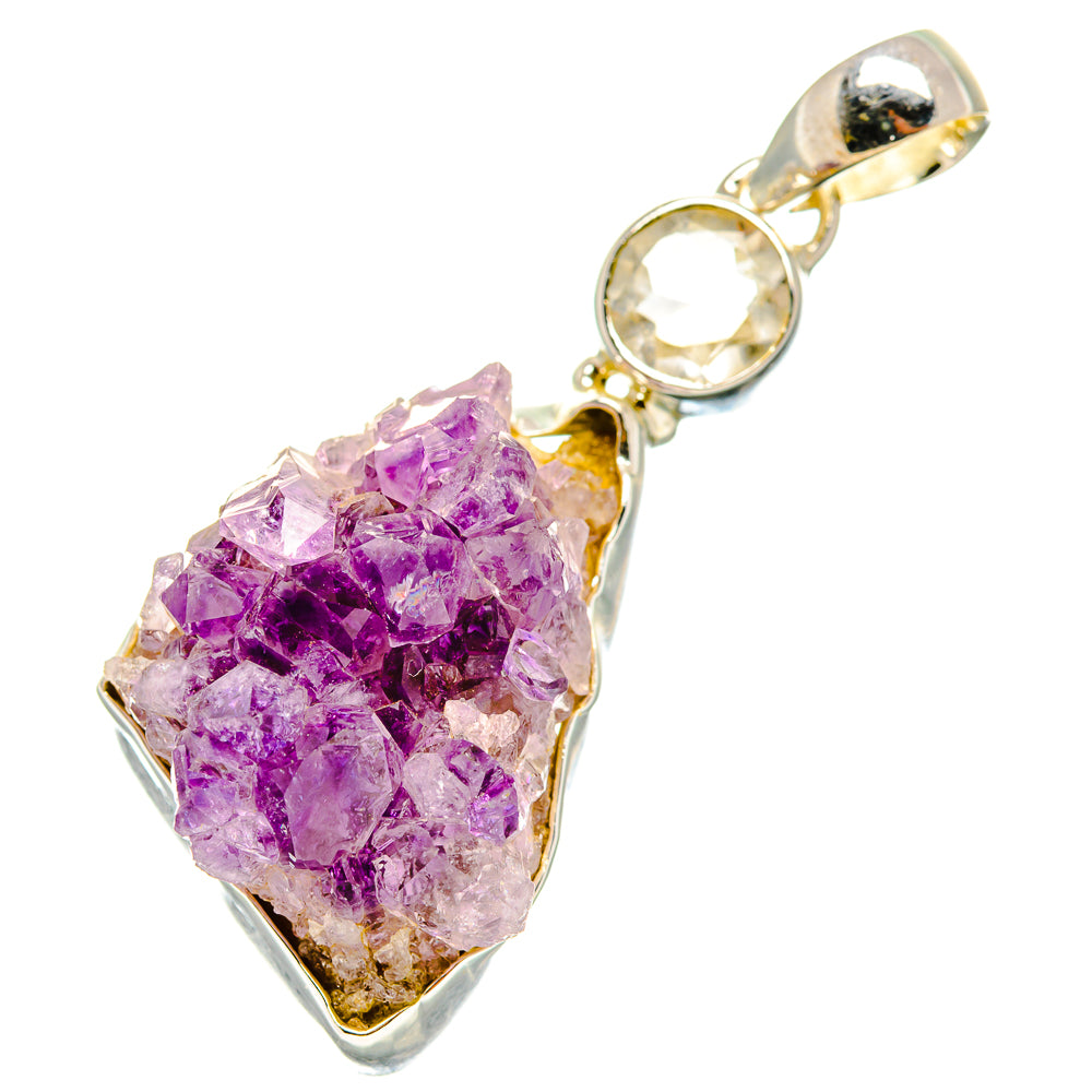 Amethyst Crystal Pendants handcrafted by Ana Silver Co - PD7280