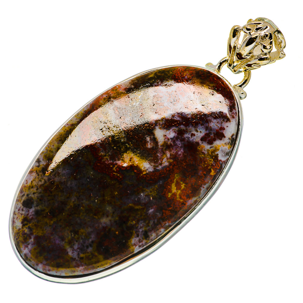 Indonesian Plume Agate Pendants handcrafted by Ana Silver Co - PD730450