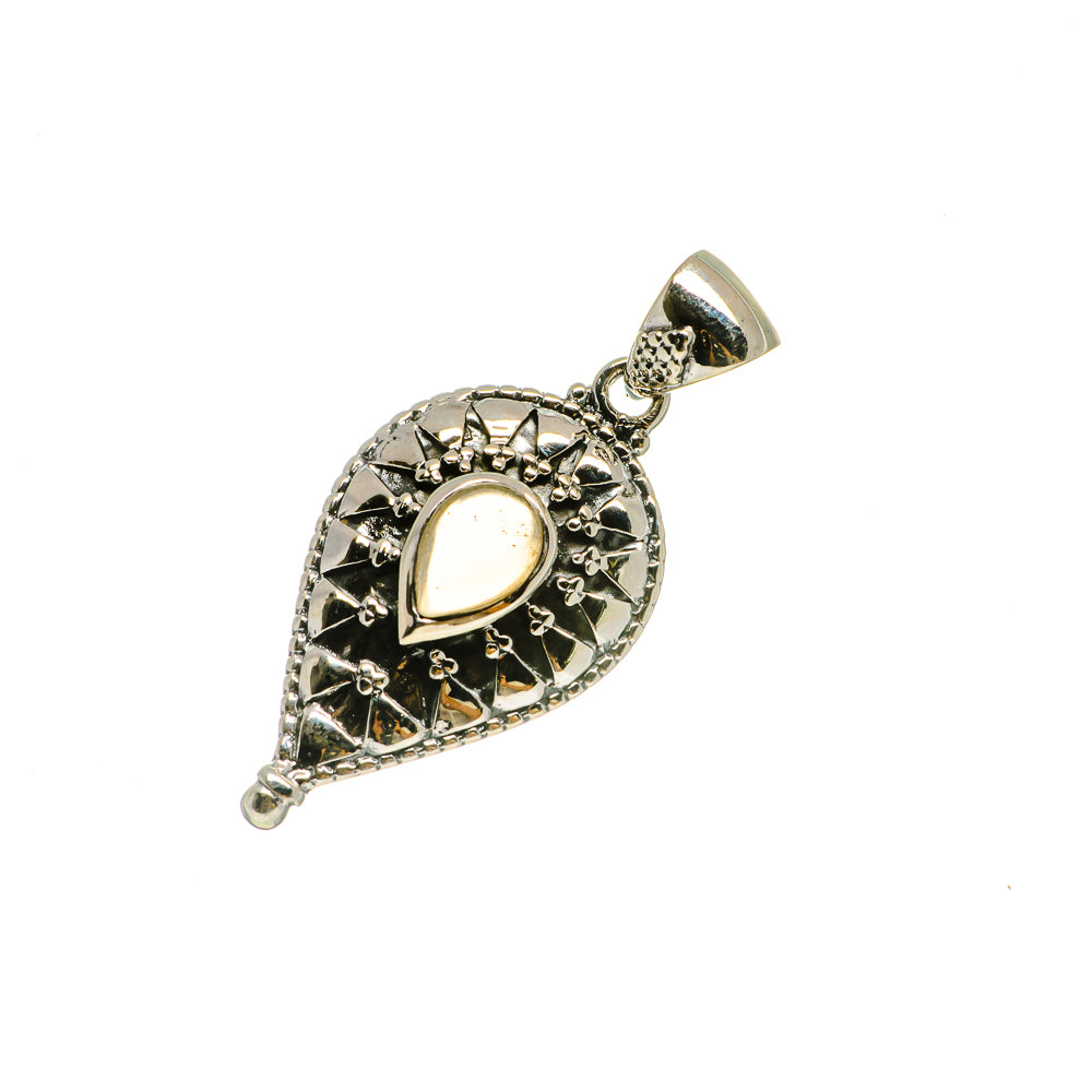 Rose quartz pendant in sterling silver, teardrop bezel with oval cabochon and bail