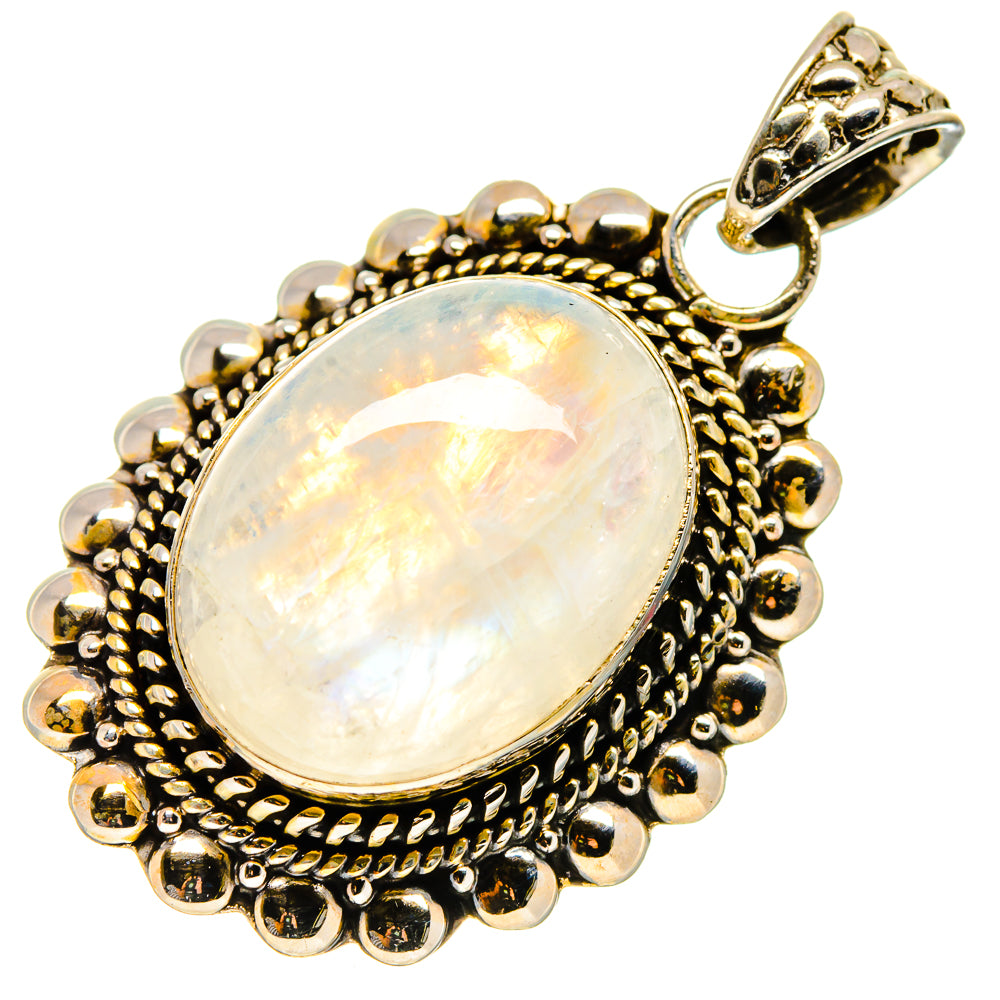 Rainbow Moonstone Pendants handcrafted by Ana Silver Co - PD736541