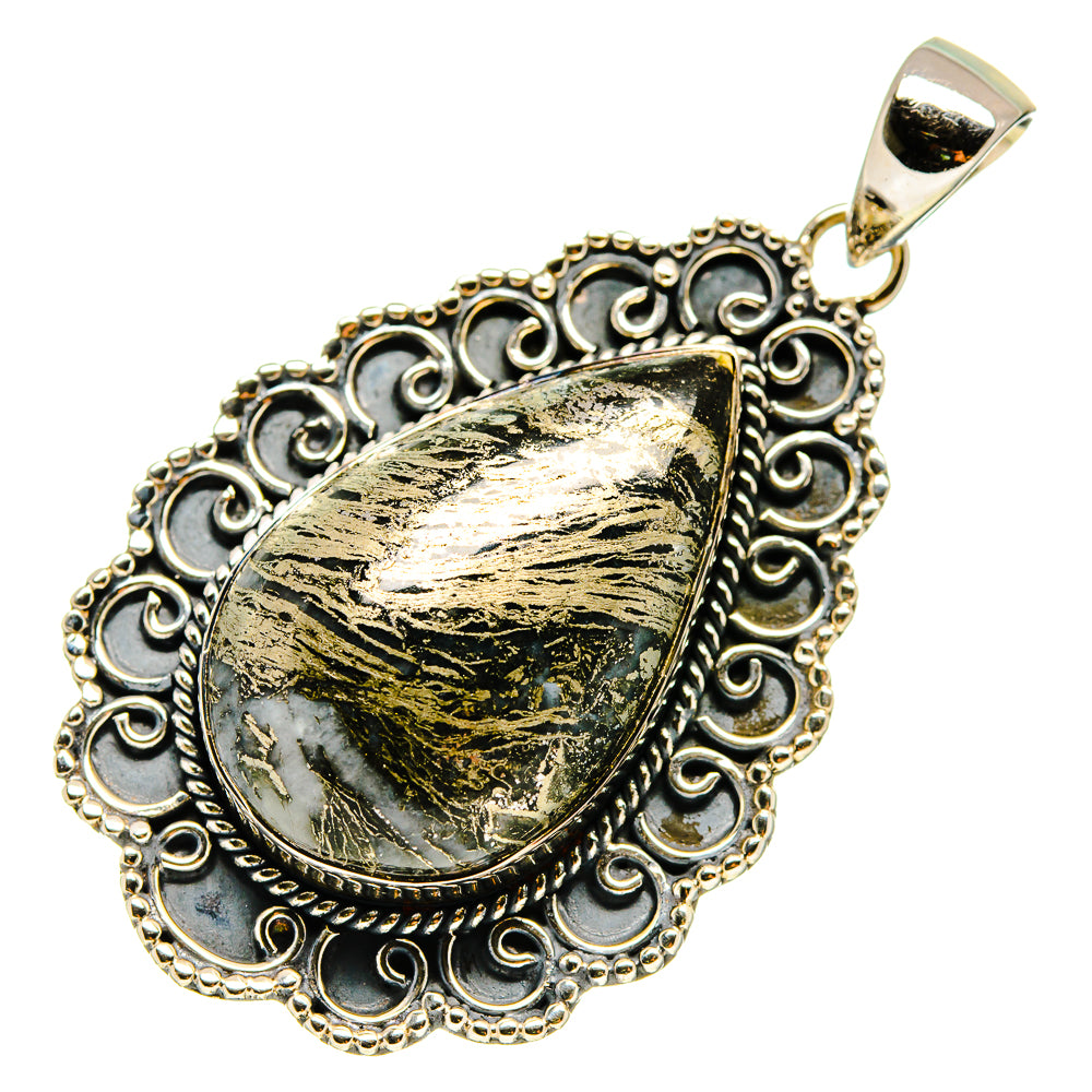 Feder Pyrite Pendants handcrafted by Ana Silver Co - PD737367
