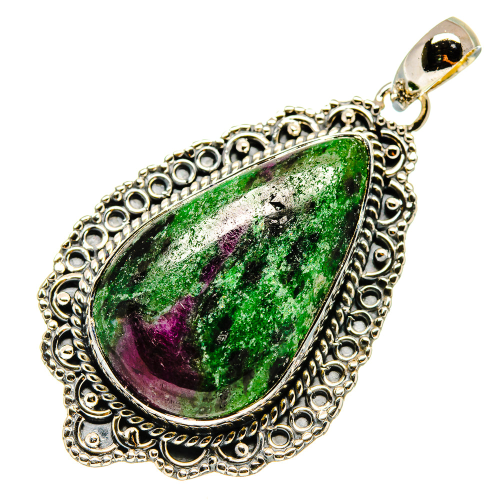 Ruby Zoisite Pendants handcrafted by Ana Silver Co - PD737750