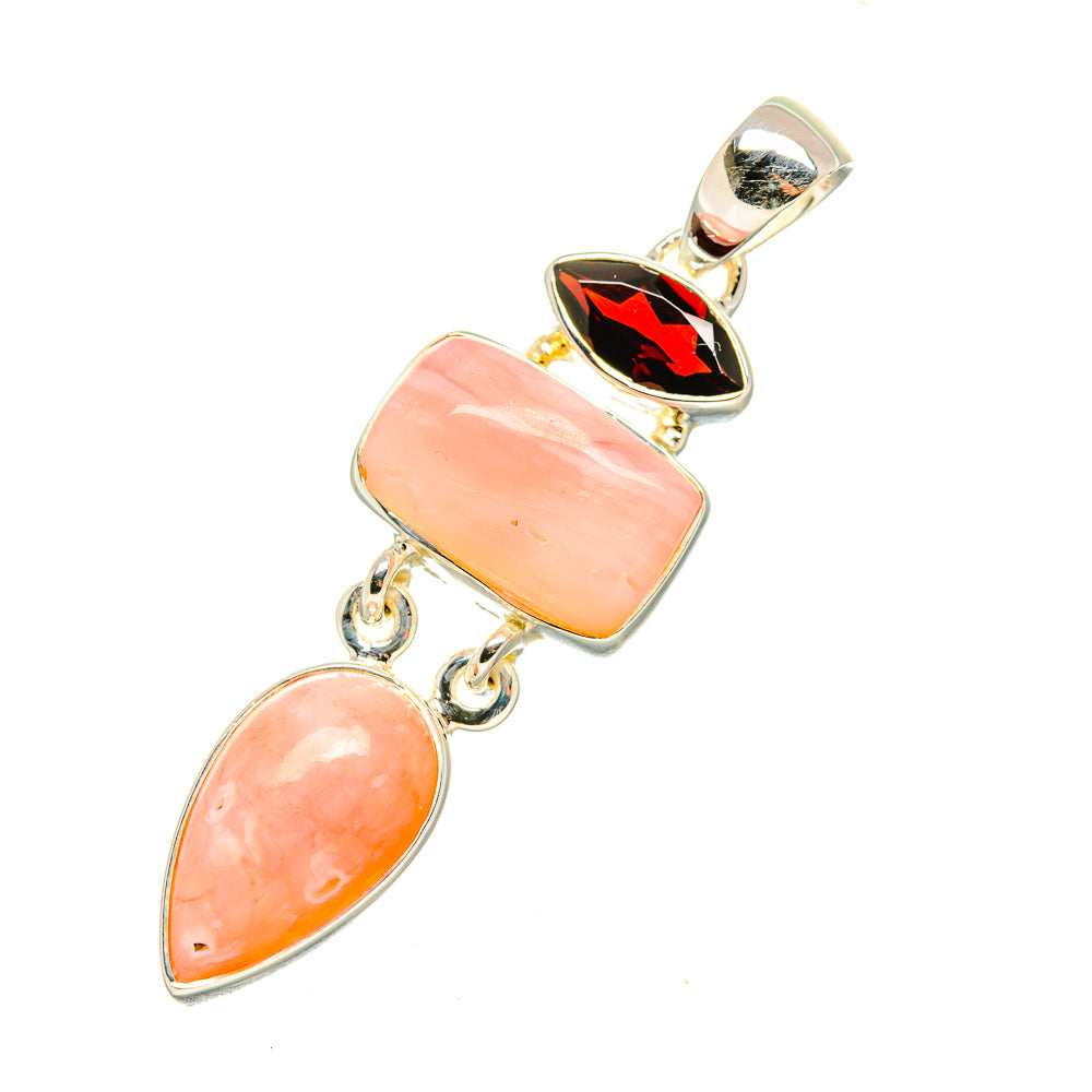 Pink Opal Pendants handcrafted by Ana Silver Co - PD7381
