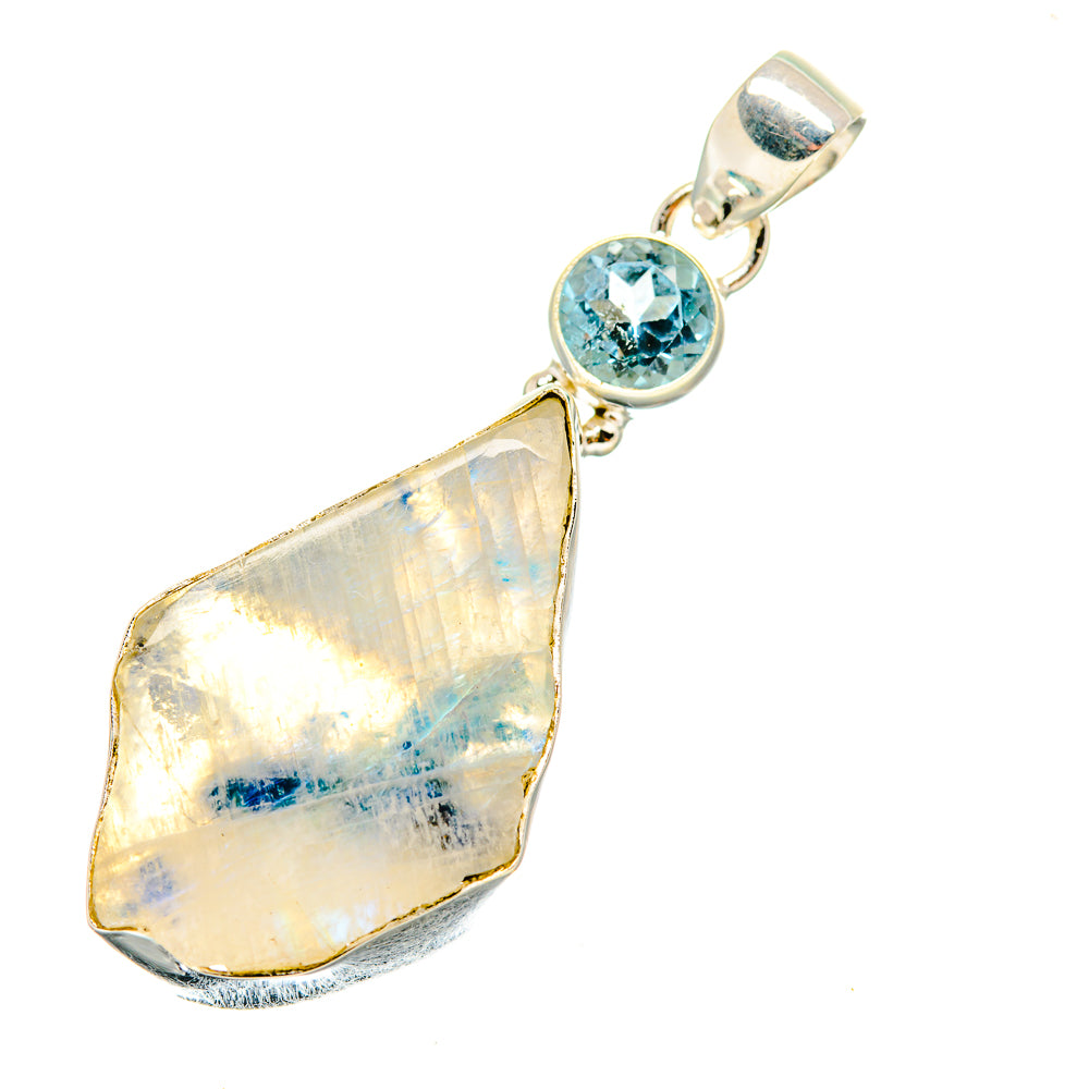 Rainbow Moonstone Pendants handcrafted by Ana Silver Co - PD7394