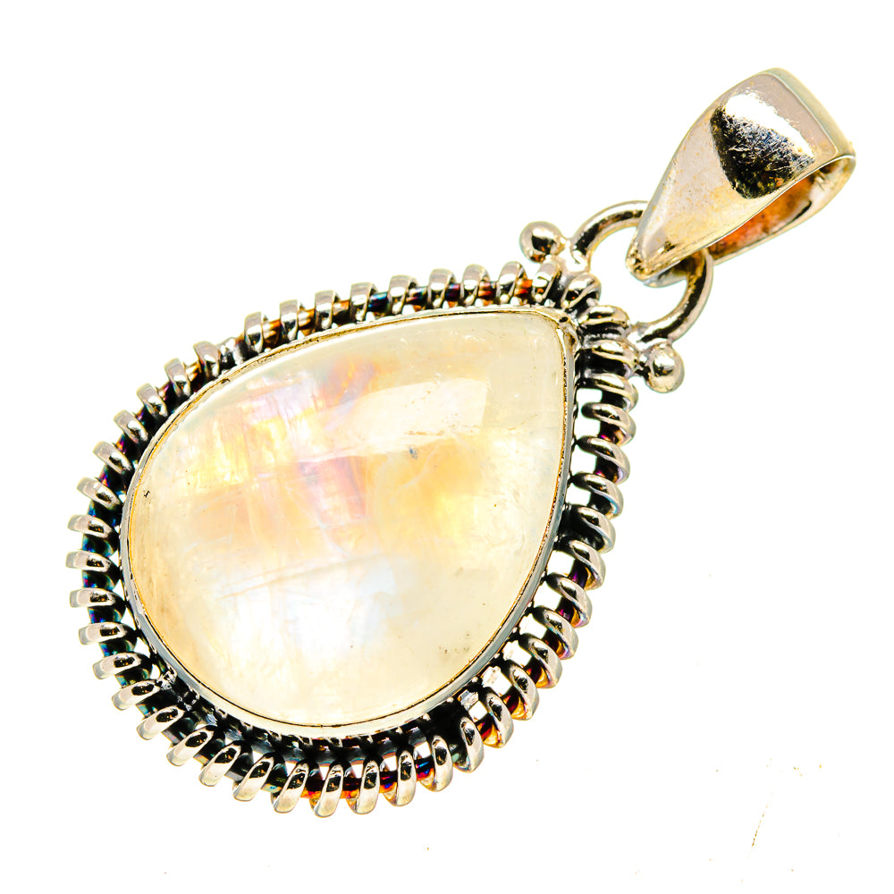 Rainbow Moonstone Pendants handcrafted by Ana Silver Co - PD740290