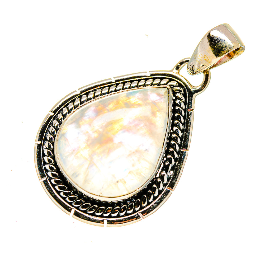 Rainbow Moonstone Pendants handcrafted by Ana Silver Co - PD740591