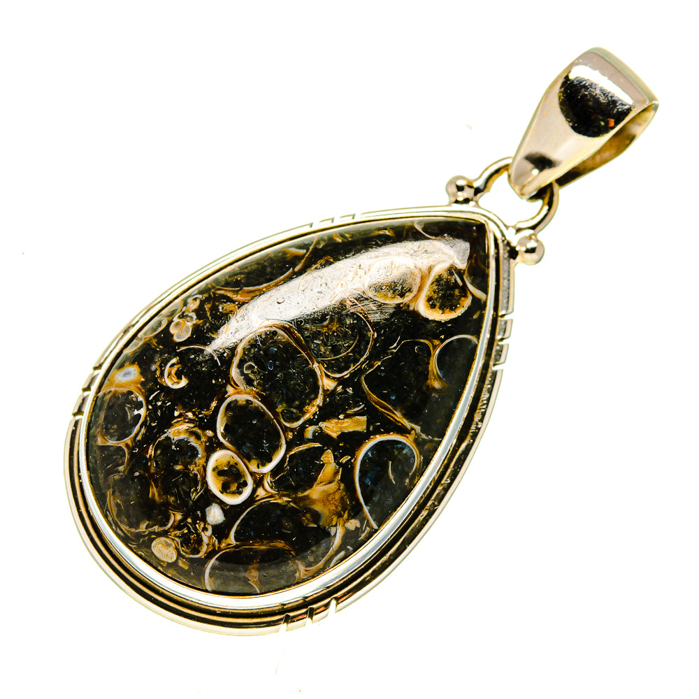 Turritella Agate Earrings handcrafted by Ana Silver Co - PD741612