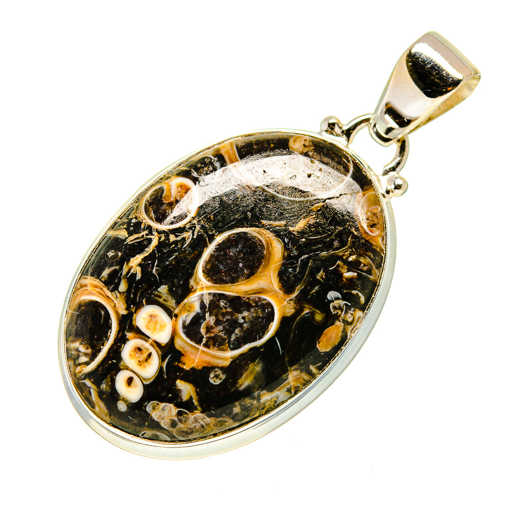 Turritella Agate Pendants handcrafted by Ana Silver Co - PD742960