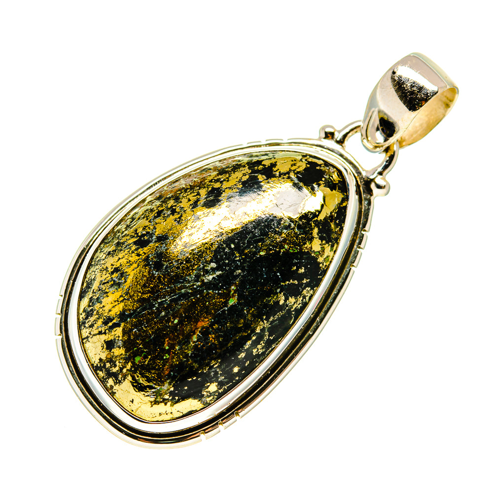 Pyrite In Black Onyx Pendants handcrafted by Ana Silver Co - PD742993