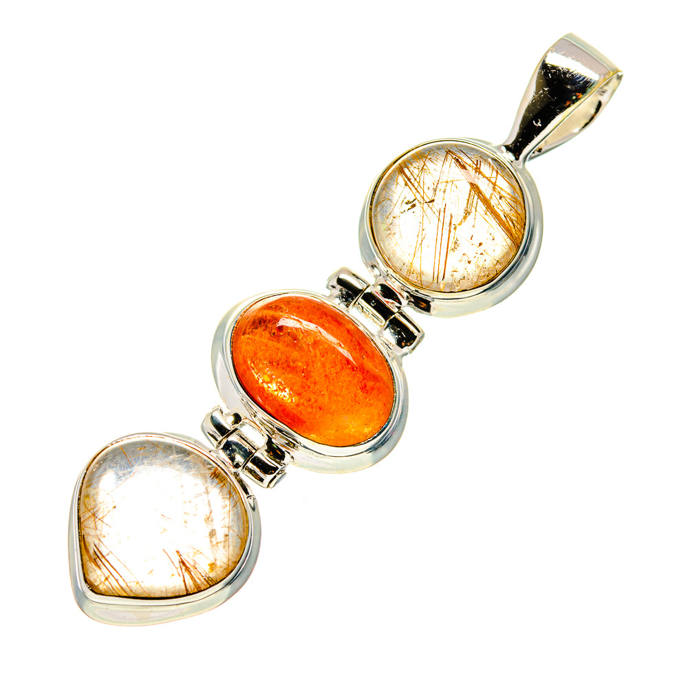 Rutilated Quartz Pendants handcrafted by Ana Silver Co - PD743059