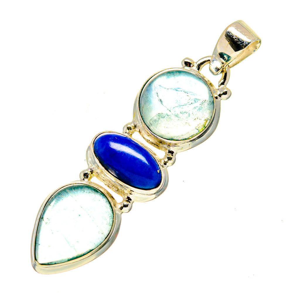 Blue Fluorite Pendants handcrafted by Ana Silver Co - PD743121