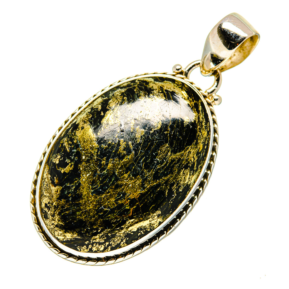 Pyrite In Black Onyx Pendants handcrafted by Ana Silver Co - PD743149