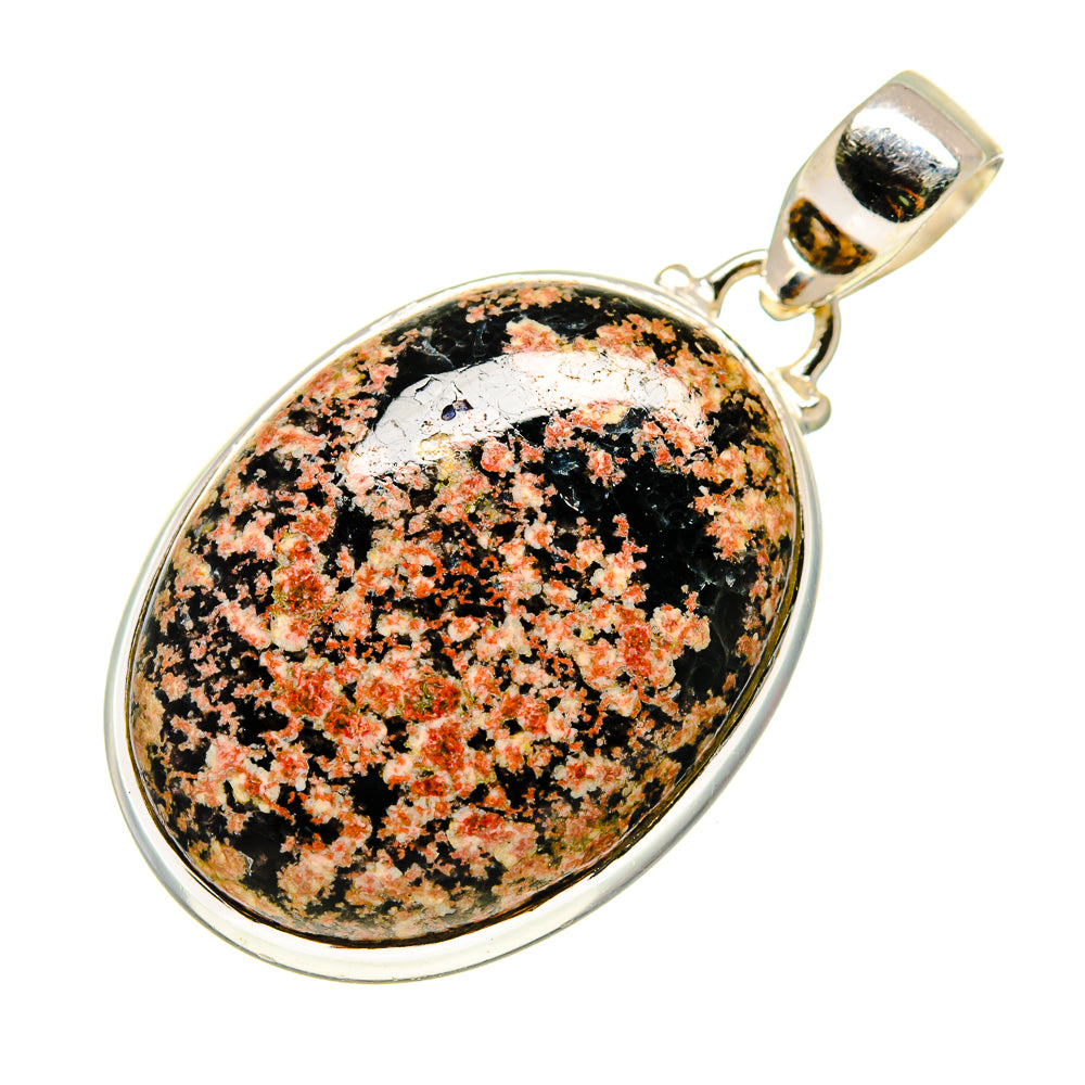 Snowflake Obsidian Pendants handcrafted by Ana Silver Co - PD743489