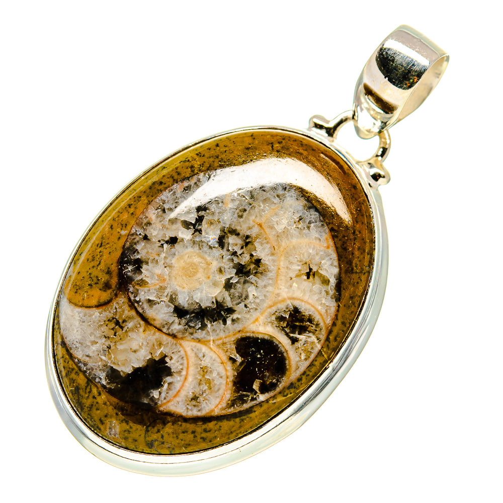 Orthoceras Fossil Pendants handcrafted by Ana Silver Co - PD743933