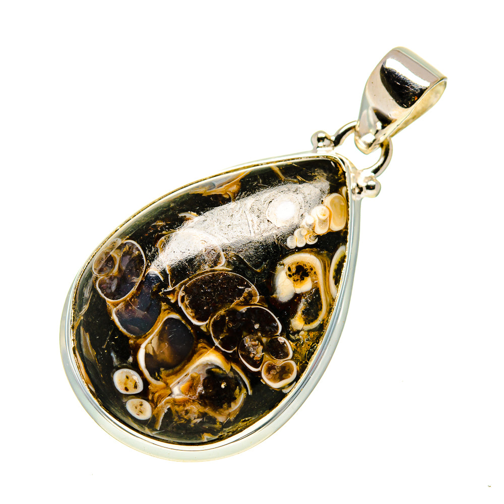 Turritella Agate Pendants handcrafted by Ana Silver Co - PD744034