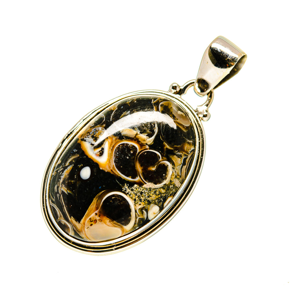 Turritella Agate Pendants handcrafted by Ana Silver Co - PD744203