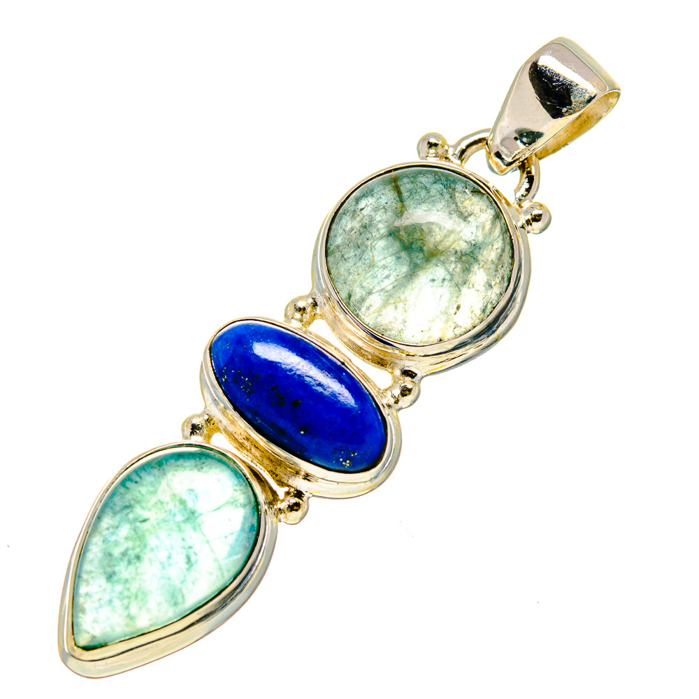 Blue Fluorite Pendants handcrafted by Ana Silver Co - PD745019