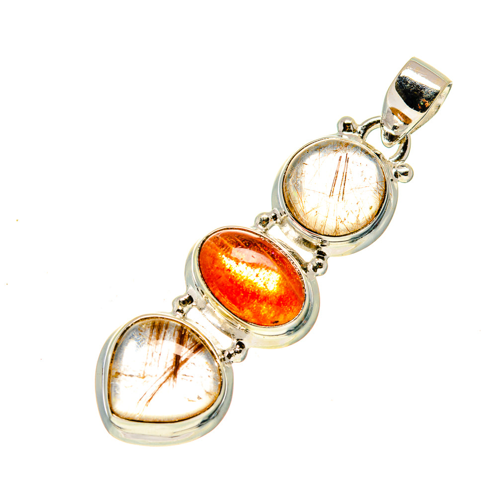 Rutilated Quartz Pendants handcrafted by Ana Silver Co - PD745148