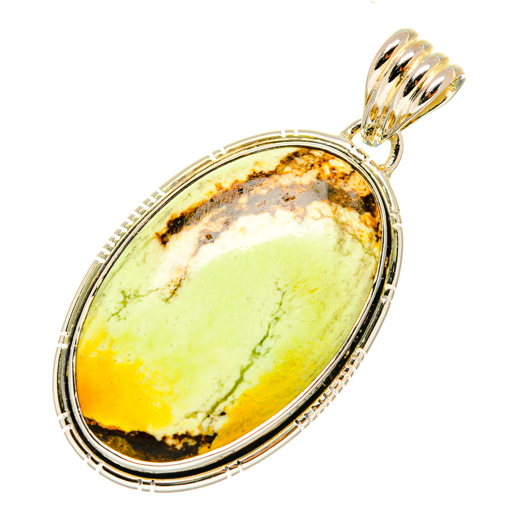 Lemon Chrysoprase Pendants handcrafted by Ana Silver Co - PD7457