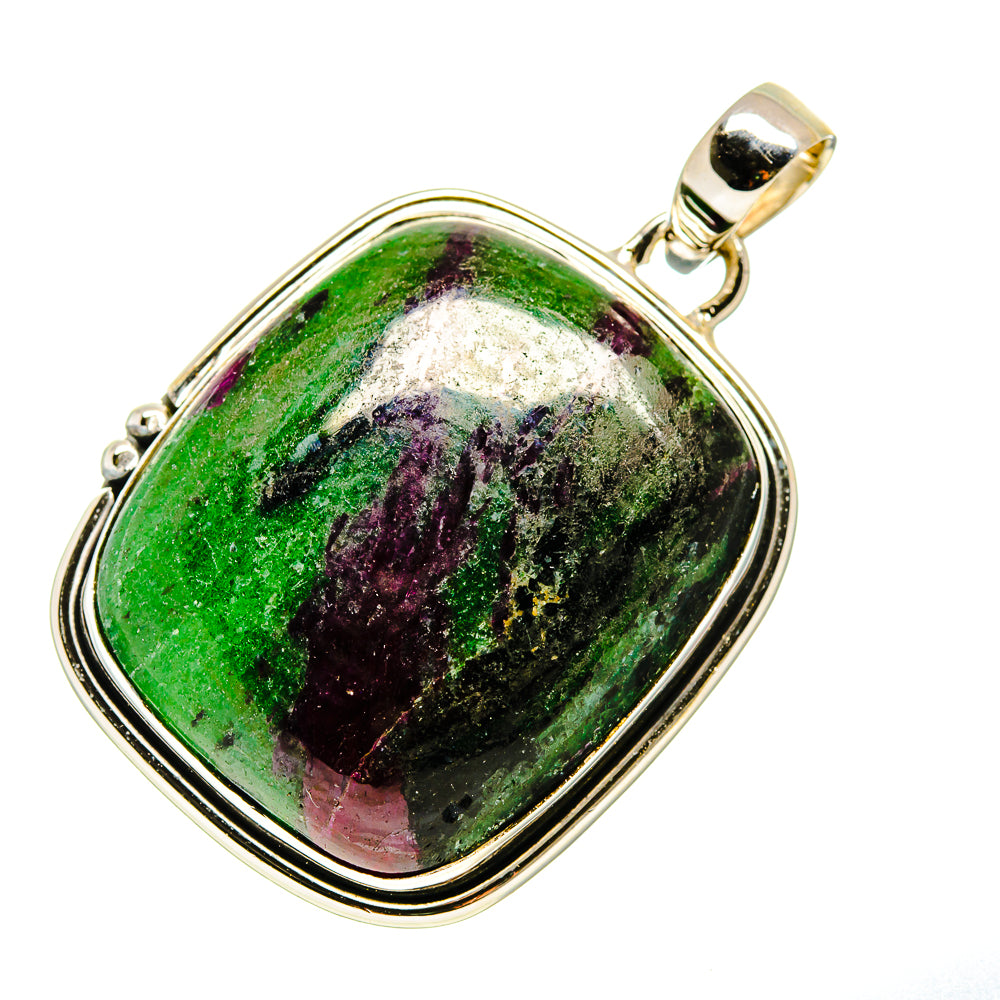 Ruby Zoisite Pendants handcrafted by Ana Silver Co - PD746539