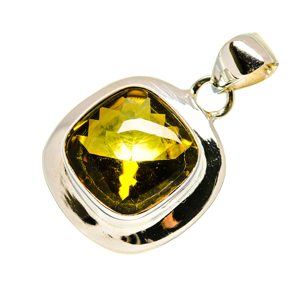 Olive Quartz Pendants handcrafted by Ana Silver Co - PD747398