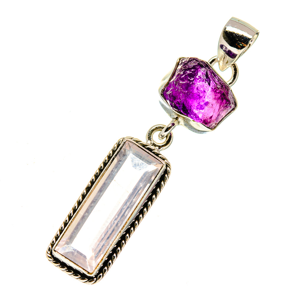 Rose Quartz Pendants handcrafted by Ana Silver Co - PD747861
