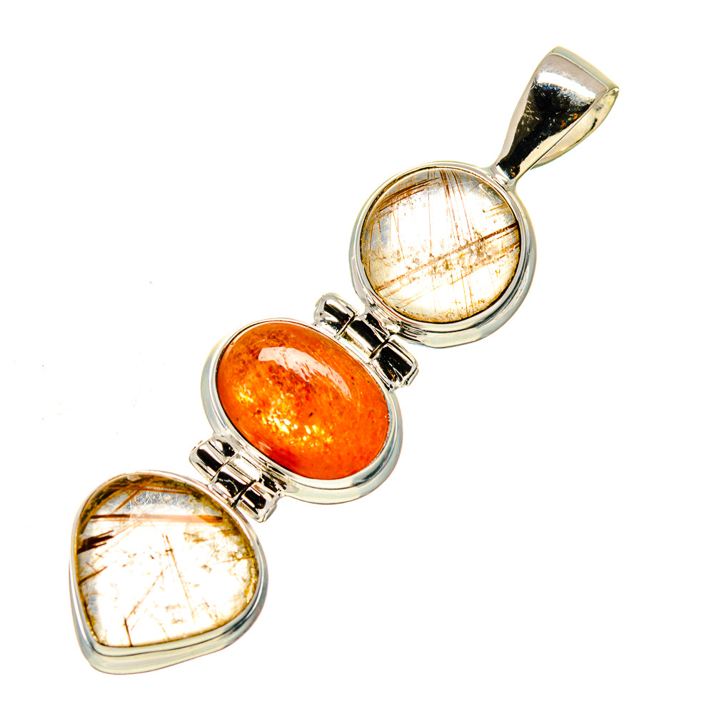 Rutilated Quartz Pendants handcrafted by Ana Silver Co - PD747862